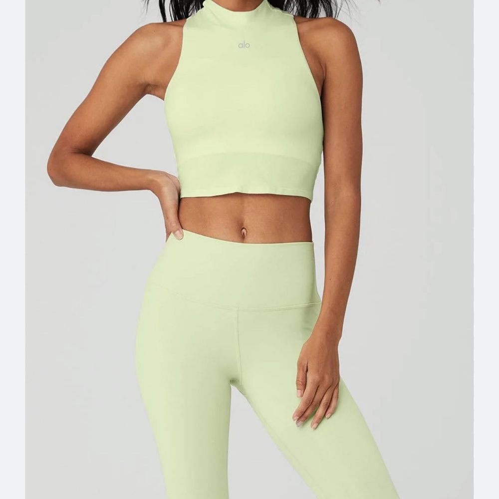 NWT ALOSOFT Top That Bra Tank Iced Green Tea size M